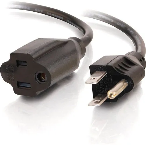 C2G CG53410 18 AWG Outlet Saver Power Extension Cord (NEMA 5-15P to NEMA 5-15R), 25' (7.6m)