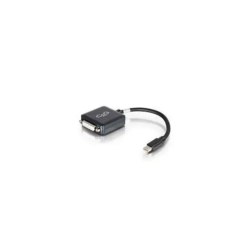 C2G CG54311 Mini DisplayPort Male to Single Link DVI-D Female Adapter Converter, 8", Black