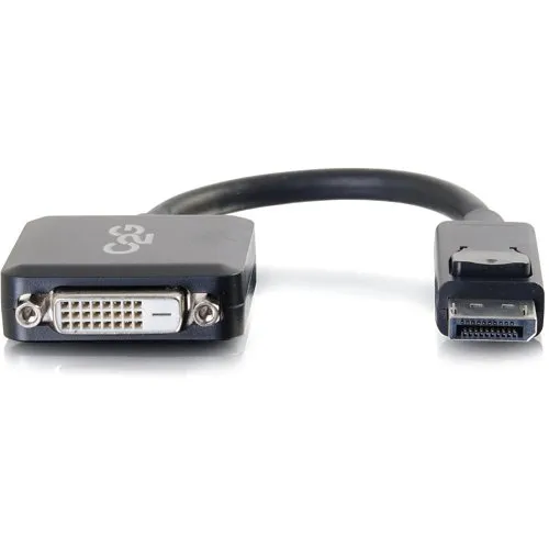C2G CG54321 8" DisplayPort Male to Single Link DVI-D Female Adapter Converter, Black