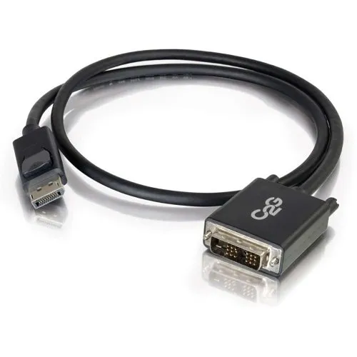 C2G CG54329 DisplayPort Male to Single Link DVI-D Male Adapter Cable, 6' (1.8m), Black