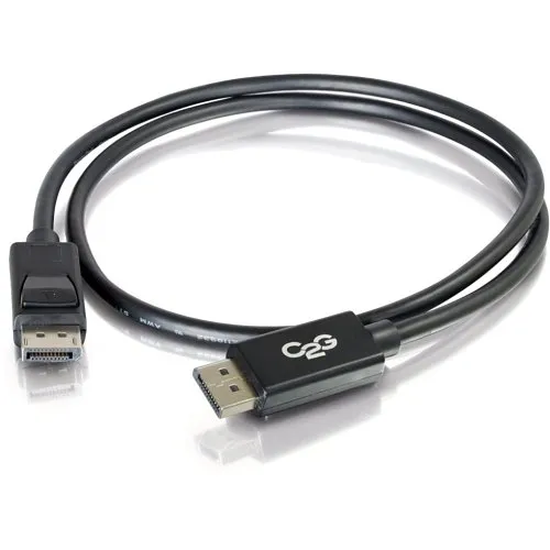 C2G CG54400 3' DisplayPort Cable with Latches 8K UHD M/M, Black
