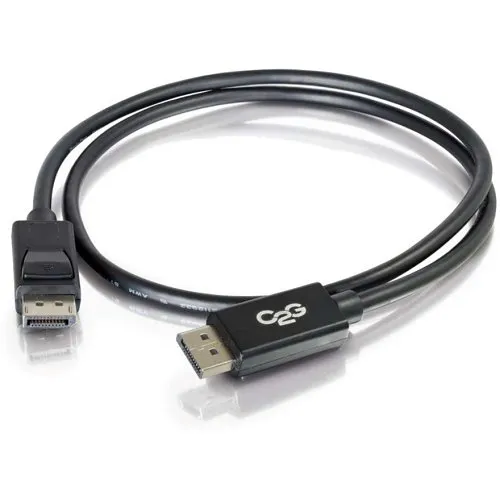 C2G CG54404 DisplayPort Cable with Latches 8K UHD M/M, 25' (7.6m), Black
