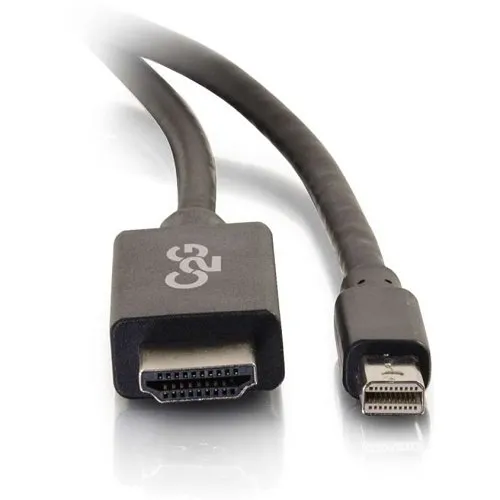 C2G CG54420 Mini DisplayPort Male to HDMI Male Adapter Cable, 3' (0.9m), Black