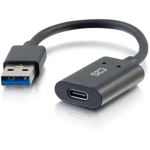 C2G CG54428 USB-C Female to USB-A Male SuperSpeed USB 5Gbps Adapter Converter, 0.5' (.15m)