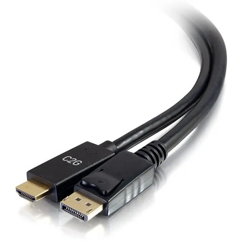 C2G CG54432 DisplayPort Male to HDMI Male Passive Adapter Cable, 4K 30Hz, 3' (0.9m)