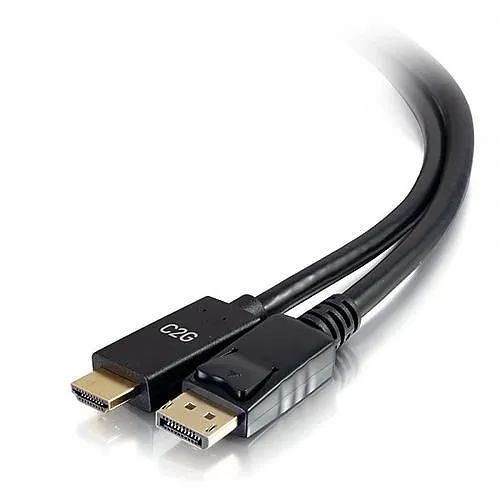 C2G CG54434 DisplayPort Male to HDMI Male, Passive Adapter Cable 4K 30 Hz, 10'