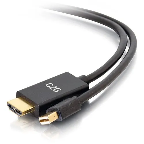 C2G CG54436 Mini DisplayPort Male to HDMI Male Passive Adapter Cable, 4K 30Hz, 6' (1.8m)