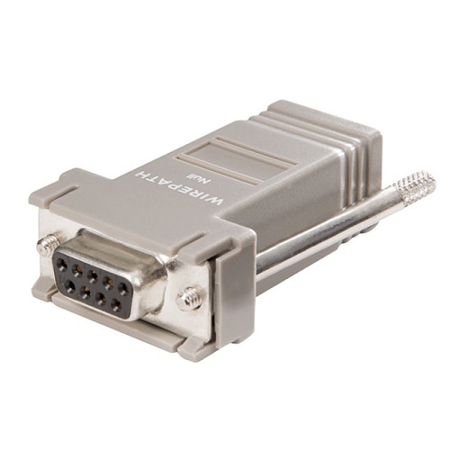 Binary DB9-F-RJ45-NULL DB9 Female to RJ45 Modular Adapter with Null Modem Pinout