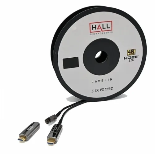 Hall CHD-JAV4K-DE15 18 Gbps 4K Javelin Active Plenum HDMI Cable with Detachable Ends, 165' (15m)