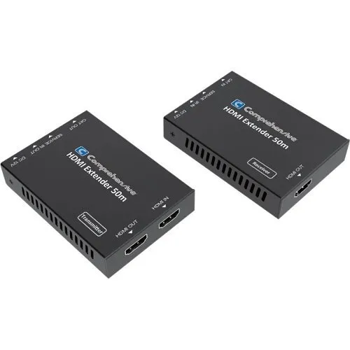 Comprehensive CHE-HD200 HDMI 4K Extender, Transmitter and Receiver with One-Way IR up to 230' (70.10m), Metal Enclosure