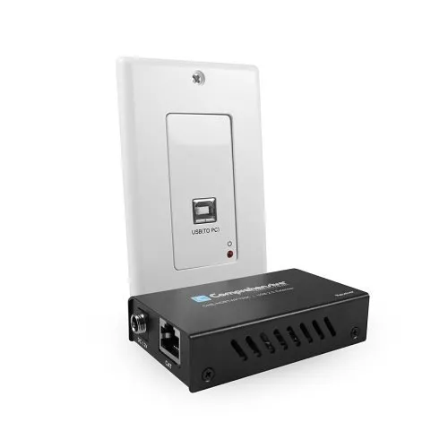 Comprehensive CHE-HDBTWP105K Pro AV/IT HDBaseT USB 2.0 over CATx Single Gang Wall Plate Extender