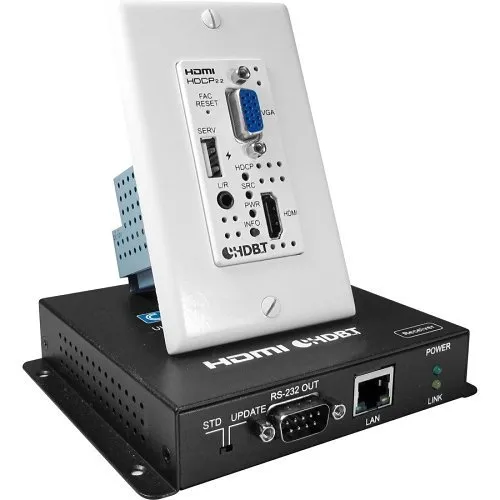 Comprehensive CHE-HDBTWP110K Pro AV/IT HDBaseT 4K60 18G Single Gang Wall Plate Extender Kit up to 230'