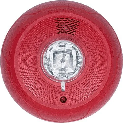 System Sensor CHSCRL L-Series Selectable Output Chime Strobe, Ceiling Mount, Red