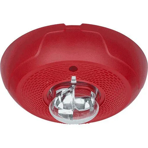 System Sensor CHSCRL L-Series Selectable Output Chime Strobe, Ceiling Mount, Red