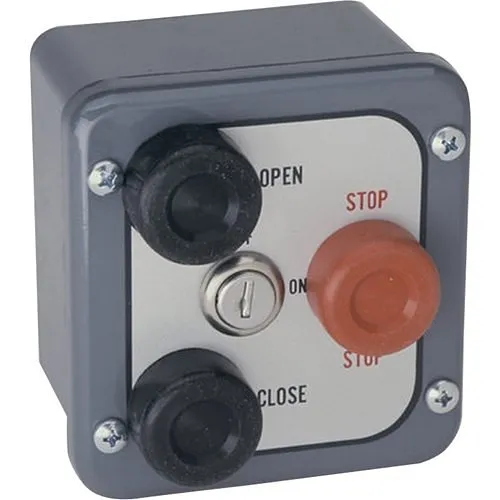 Camden CI-3BXL Exterior Use Push Button Control Station 3‑Button Open/Close/Stop with Key Lockout NEMA 4