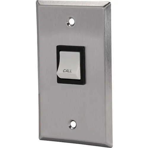 Quam CIB3 1-Gang Intercom Call-In Switch, Stainless-Steel Faceplate