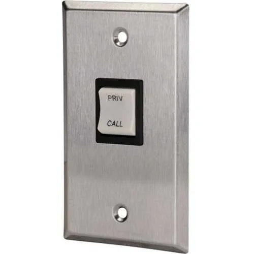 Quam CIB4 1-Gang Intercom Call-In Switch with Push Button, Stainless-Steel Faceplate