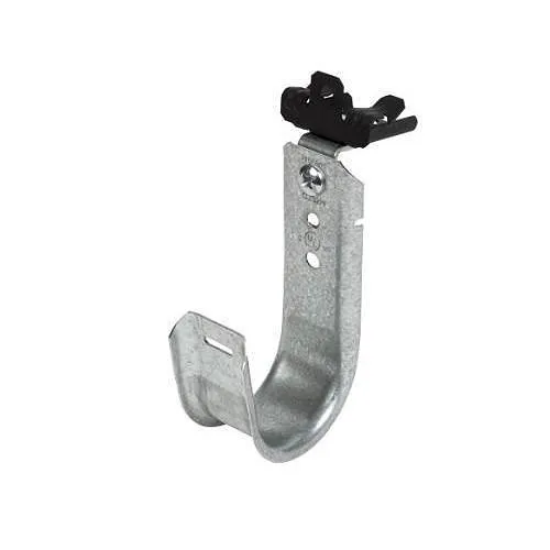 Cablofil CJ32HACHOK24 2" J-Hook Wide / Retainer, 90-Degree Swivel Knockon Beam Clip 1/8"-1/4", 50-Pack Box