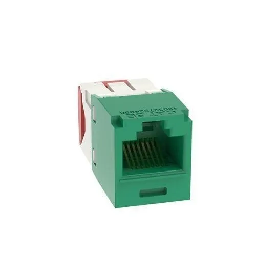 Panduit CJ5E88TGGR Mini-Com Module Cat 5e UTP Keystone Jack, 8 Pos 8 Wire, Green