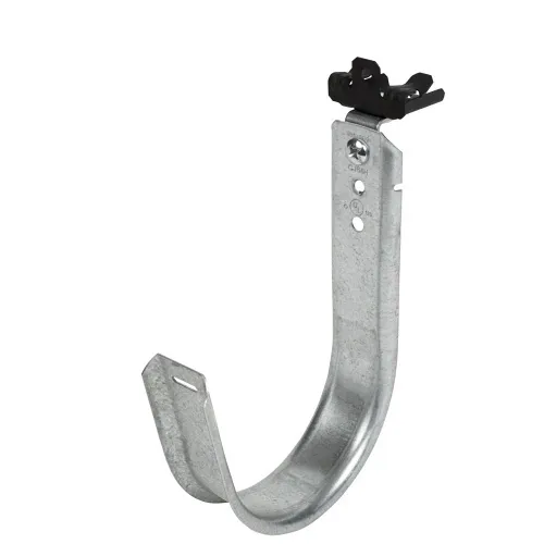 Cablofil CJ64HACHOK24 4" Jhook Wide / Ret, 90 Deg Swivel Knock On Beam Clip, 1/8"-1/4", 25-Piece