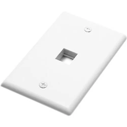 CP Technologies CL-216B-1-EW 1-Port Keystone Faceplate, Standard, Electric White