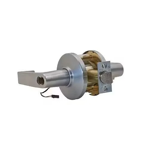 Command Access CL93DEU 15D 626 12V Electrified Cylindrical Unlocked, 2-3/4" Backset, Fail Secure, 12V, 15D Design, SFIC Prep, Less Core, Satin Chrome