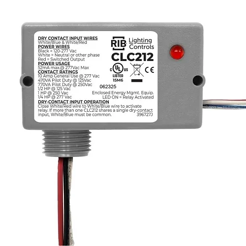 Functional Devices CLC212 Enclosed Pilot Relay, Isolated, 2 Dry Contacts