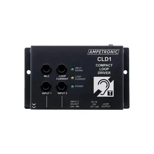 Listen Technologies CLD001PT Power Supply Unit 120-230VAC, EM-1.2 Tie-Clip Mic and Counter Loop Pad for CLD1 Induction Loop Driver