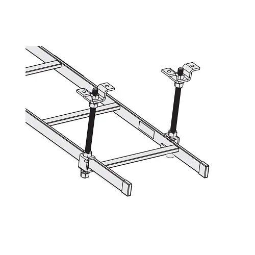 Middle Atlantic CLH-5/8ROD-12-4 CL Series Cable Ladder Threaded Rod, 5/8", 12" Long, Black