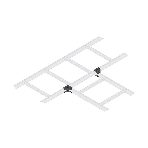 Middle Atlantic CLH-HTS-6 90-Degree Horizontal Cable Ladder Splice Kit, 6-Pack, Black Zinc