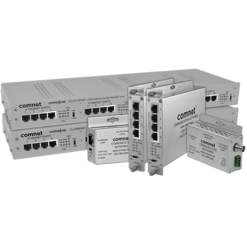 ComNet CLLFE16POEC PoE Extender, 16-Port EOC Ethernet Extender, 30W, PoE
