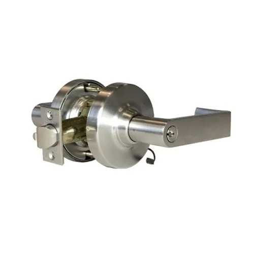 Command Access CLN80 PDEU/EL RHO 626 Cylindrical Lock with Rhodes Trim, C Keyway, 24V AC/DC, Request to Exit, Satin Chrome