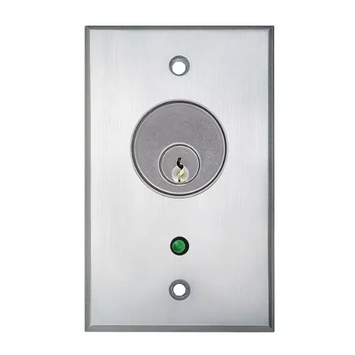 Camden CM-1030-7112-60KD Key Switch, Surface Mount, LED, Cylinder, Aluminum