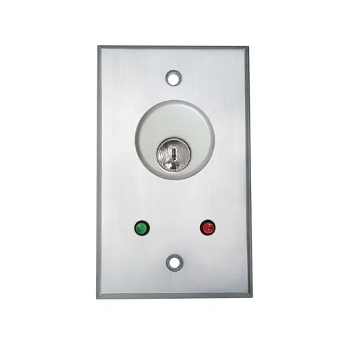 Camden CM-1130-7212-3760KA Key Switch, 1/4", Flush Mount, Cast Aluminum