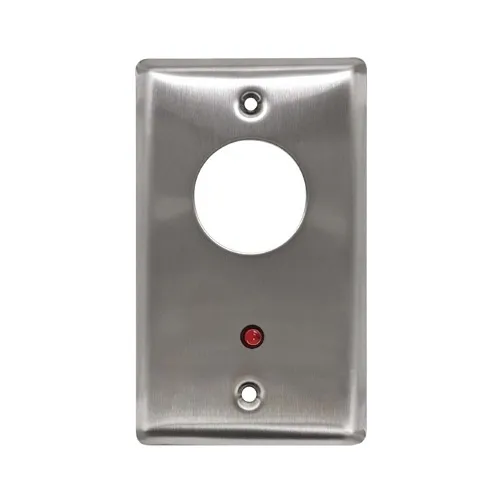 Camden CM-1200-7024 Key Switch, SPST Momentary, N/O, Red 24V LED Mounted on Faceplate