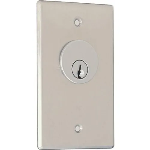 Camden CM-1200 Single Gang Key Switch SPST Momentary, N/O, Stainless Steel
