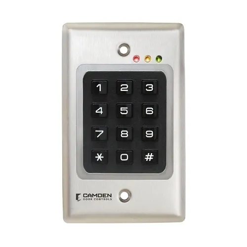 Camden CM-120I Stand Alone or Wiegand, Flush Mount, 999-Users, 12/24VAC / DC