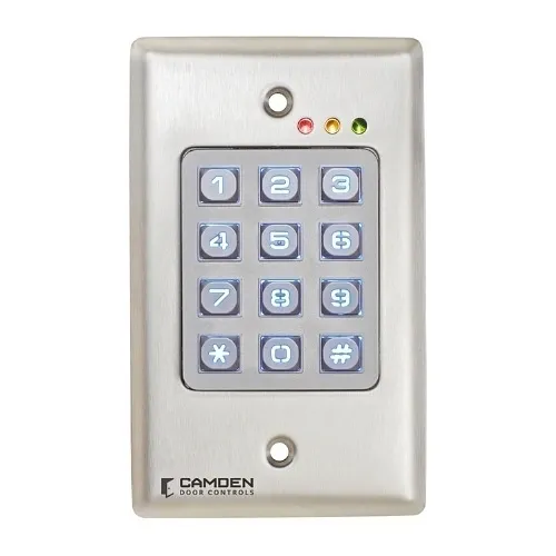 Camden CM-120WV2 Weather and Vandal Resistant Tri-Brid Keypad, Stainless Steel