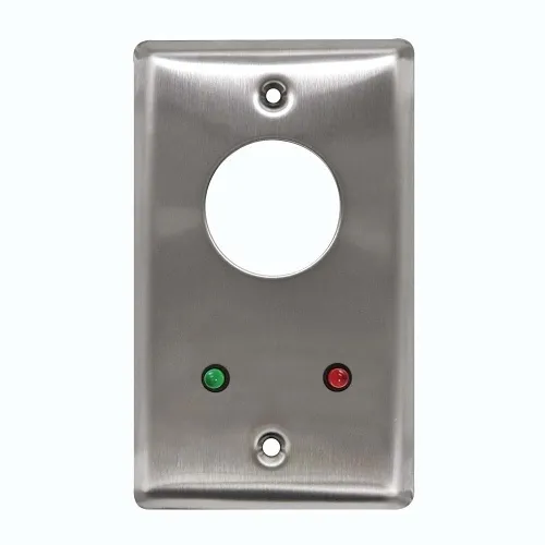 Camden CM-1210-7212 Key Switch, SPST Maintained, Red and Green 12V LEDs Mounted on Faceplate