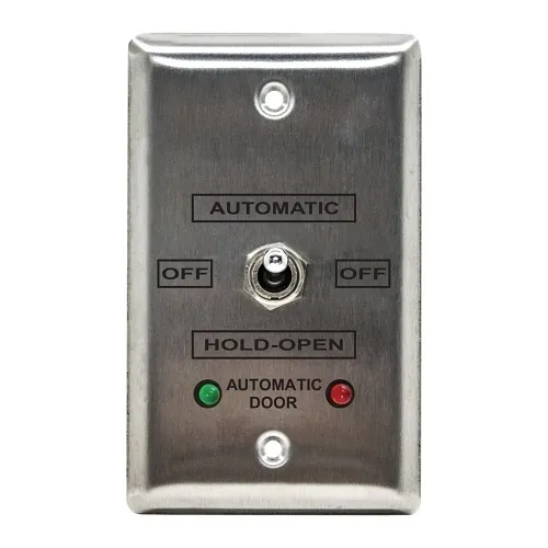 Camden CM-195/31-7224 Toggle SW 1G SS FP Maint. Auto / Off / Hold Open, Red / Green 24V LED