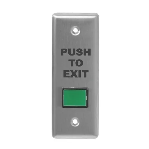 Camden CM-310EE LED Illuminated Exit Switch, Narrow, Stainless-Steel Faceplate, Integrated 30 Second Timer