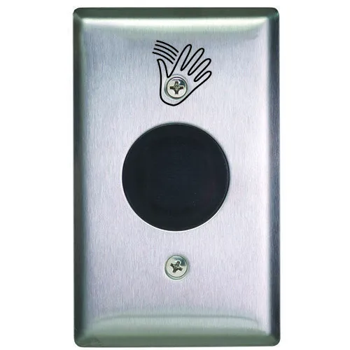 Camden CM-325/40S Wired 'Short Range' Touchless Switch, 1 Relay, Hand Icon, Stainless Steel Faceplate without Illumination