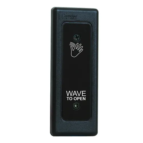 Camden CM-325/41N Wired 'Short Range' Touchless Switch, 1-Relay, Hand Icon and 'Wave to Open' Text, Narrow Faceplate