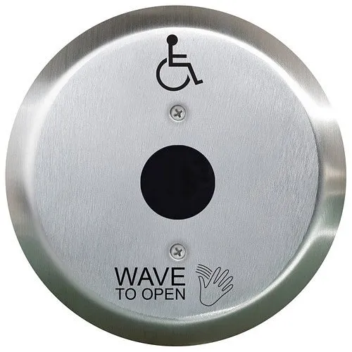 Camden CM-331/42R SureWave Wired 1-Relay Round Faceplate, Wheelchair with Hand