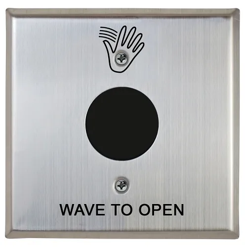 Camden CM-336/41SW Wireless Touchless Switch with Double-Gang Faceplate, 'Wave to Open' Text