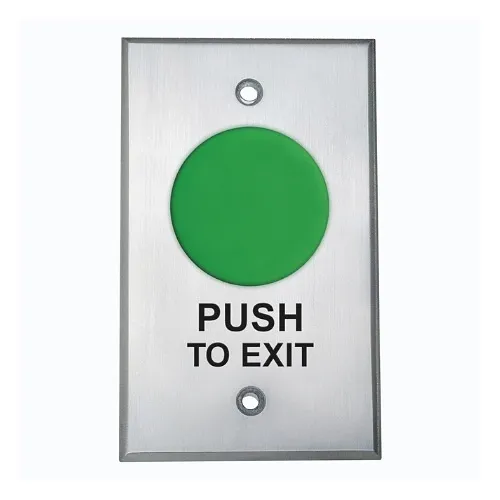 Camden CM-4085G/7 Green Mushroom Button Push to Exit, Spring Return, DPST, 1-60 Sec Pneumatic Timer