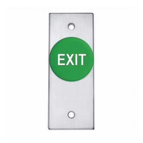Camden CM-4185GE Narrow Stile Exit Push Button with Pneumatic Timer, Green Mushroom
