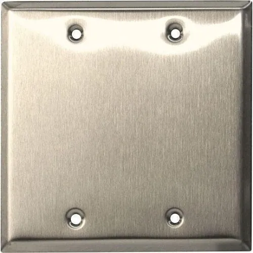 Camden CM-43CP Double Gang Stainless Steel Cover Plate