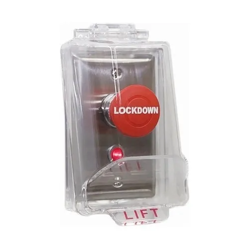 Camden CM-450RL-7724-CPC Lockdown Station Push/Pull N/O and N/C Contacts Heavy Duty Single Gang Stainless-Steel Faceplate