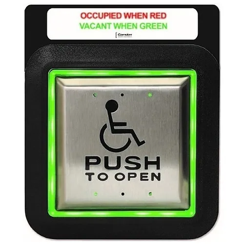Camden CM-45/455SE1 Flush ‘Push to Open’ Push Plate Switch with Blue / Green / Red Illumination and Sign